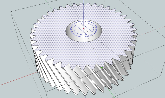 Drawing of spur gear in autocad