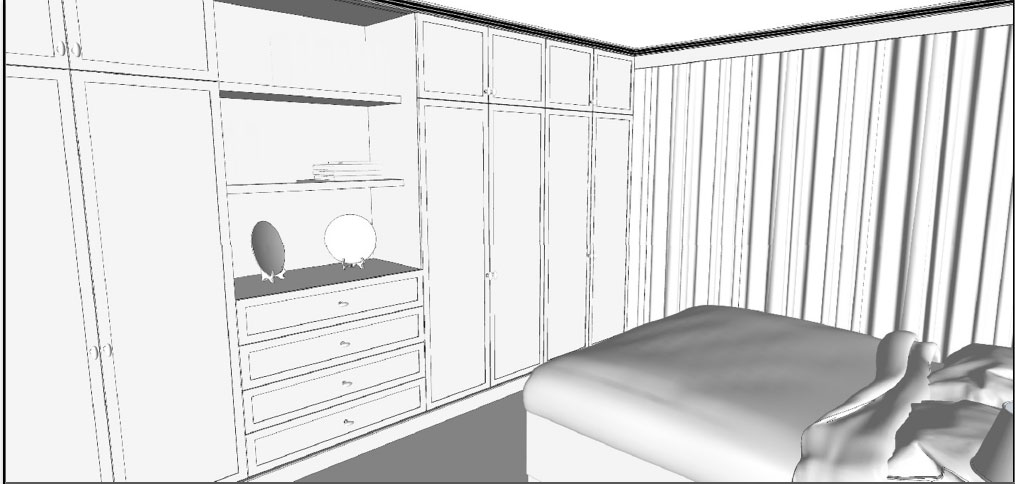 The Making of the bedroom with Sketchup
