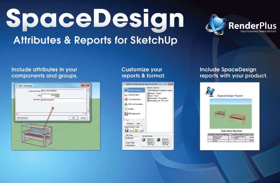 How to create an Attribute Report with sketchup