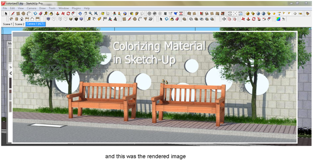 How colourize materials in Sketchup