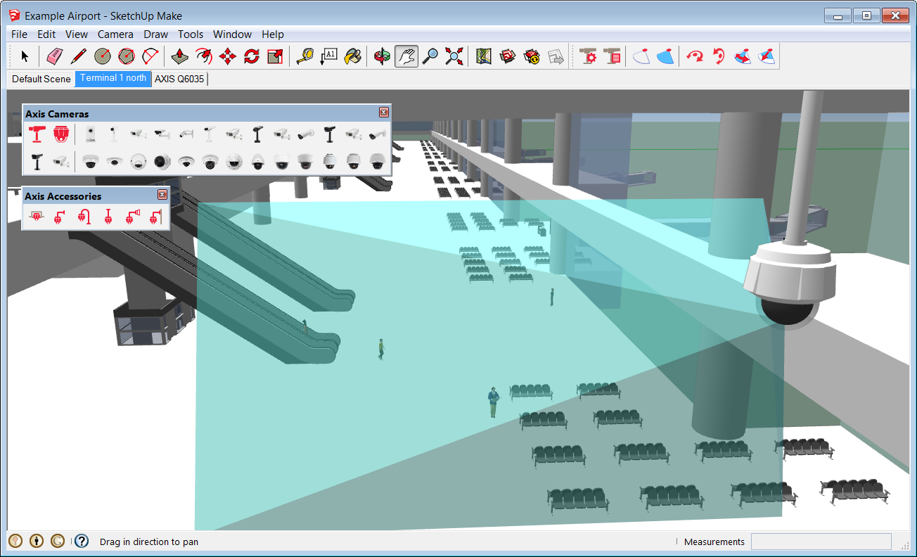 Designing video surveillance systems using 3D visualization