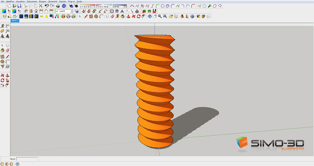 Creating a Screw with Sketchup