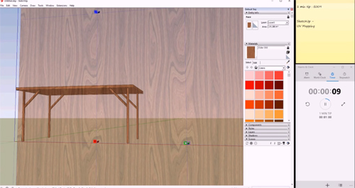 How to apply texture mapping (UV) in sktchup to design a table