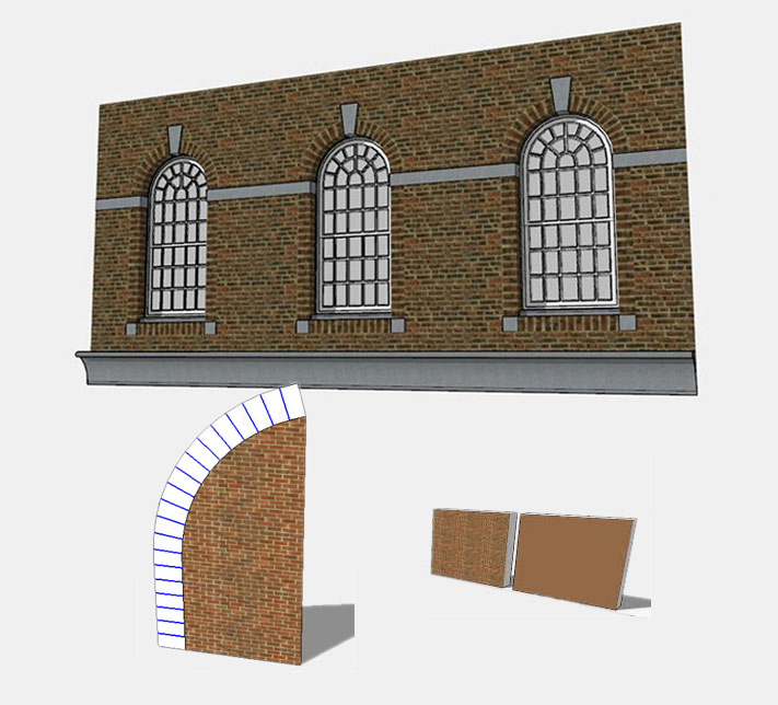 Texturing an Arch in SketchUp using ThruPaint