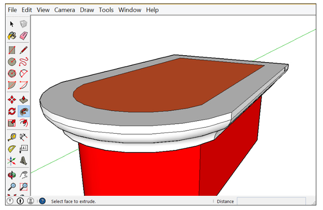 Projecting with SketchUp Follow Me Tool