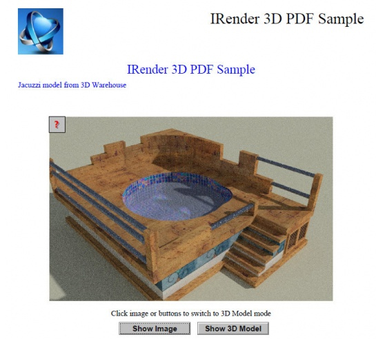 PDF file with Rendered Image visible