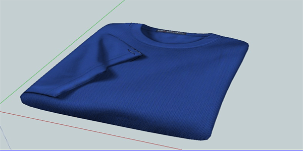 How to model a folded tshirt