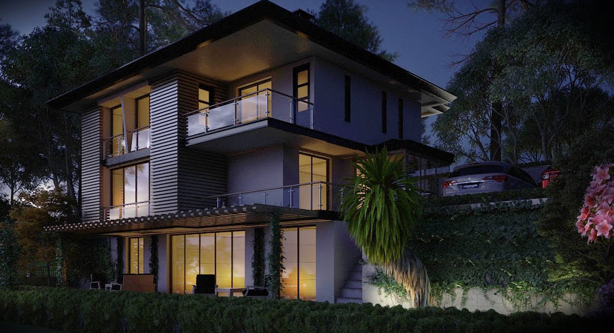 night rendering vray 3ds max